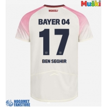 Bayer Leverkusen Eliesse Ben Seghir #17 Gostujuci Dres 2025-26 Kratak Rukav